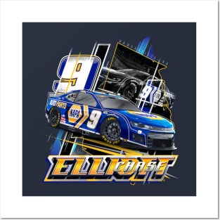 Chase Elliott Navy Car Posters and Art